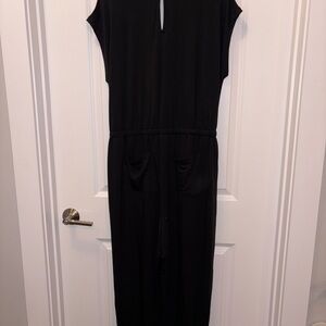 Black Cap Sleeve Jumpsuit